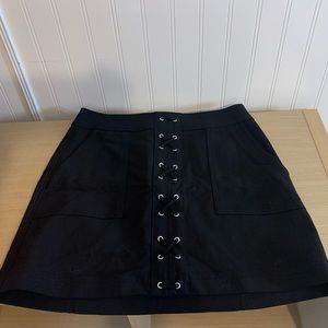 Lace Up Pencil Skirt